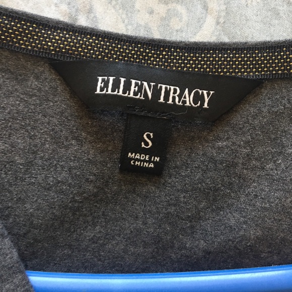 Ellen Tracy Dark Grey Heather Blouse - Picture 4 of 6